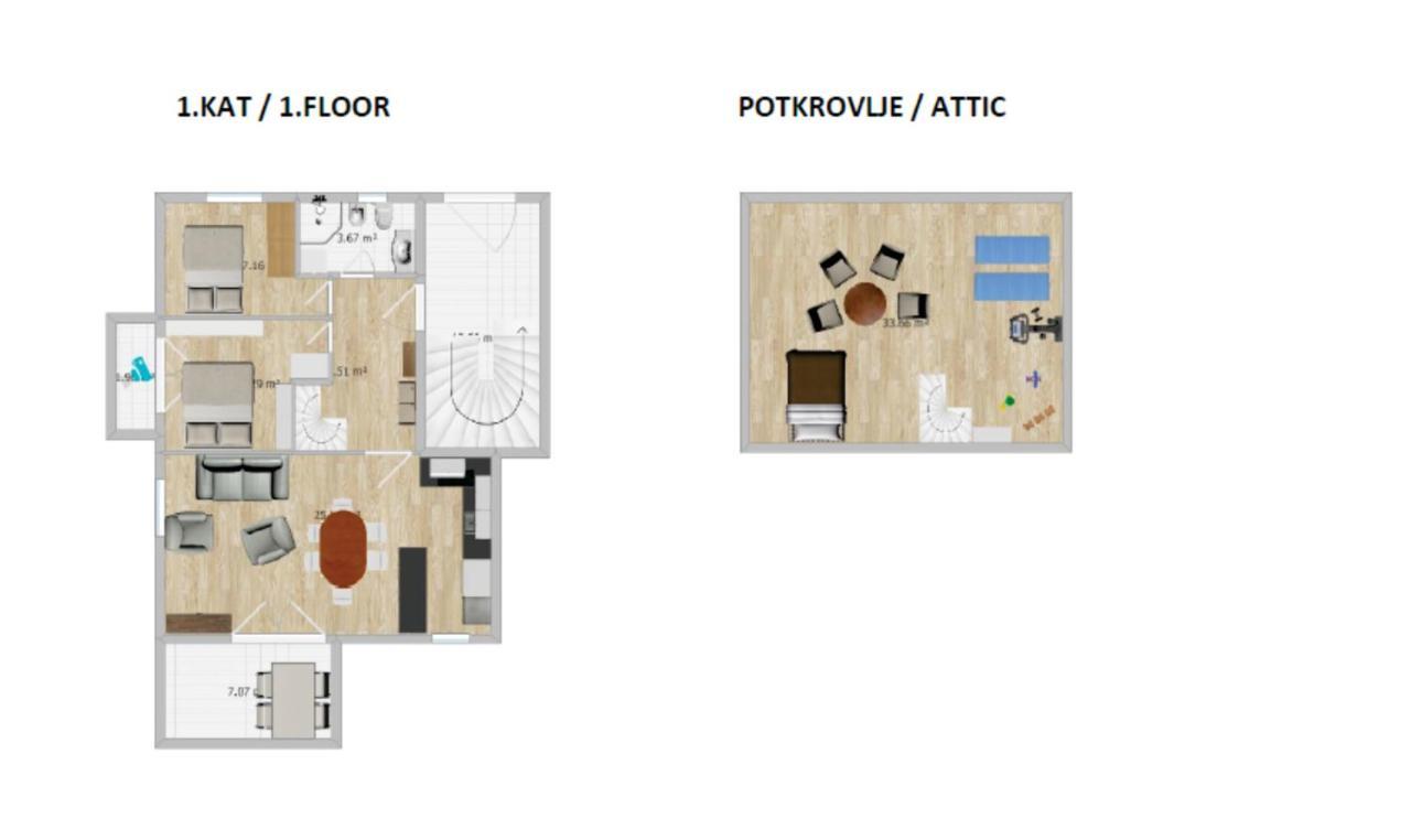 Golden Hope 4+1 Apartment Krk Кърк Екстериор снимка
